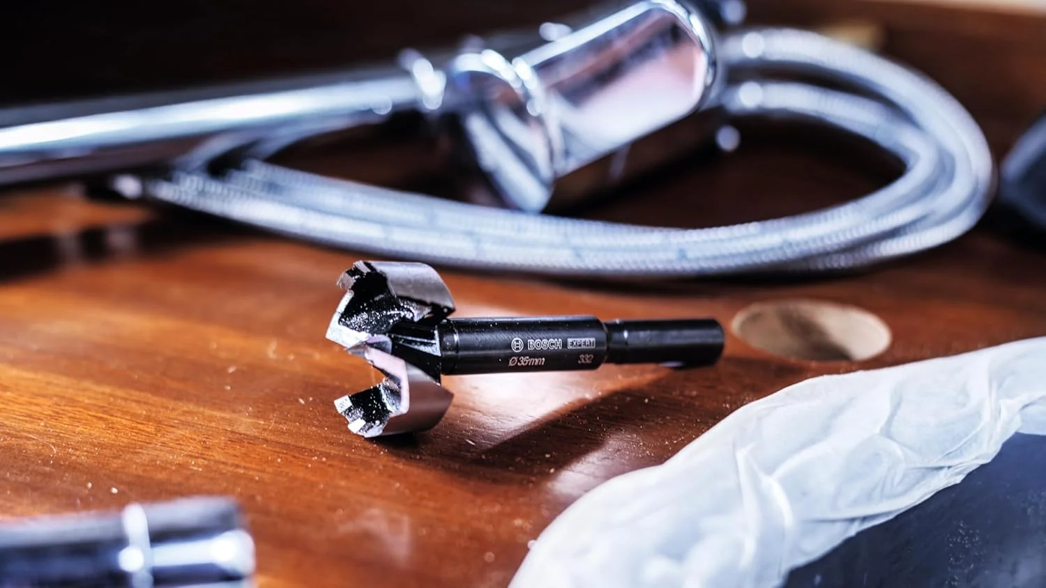 مته خزینه چوب بوش Expert، مناسب چوب نرم و سخت، قطر 15 میلی متر، لوازم جانبی حرفه ای دریل و پیچ گوشتی