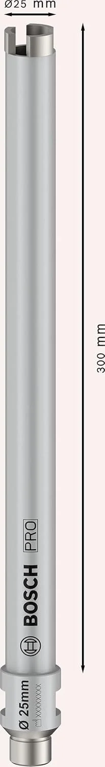 مته الماسه بتن بوش، مناسب برای اتصالات G 1/2 اینچ و مته های الماسه (برای بتن و بتن مسلح، قطر 25 میلی متر، لوازم جانبی حرفه ای)