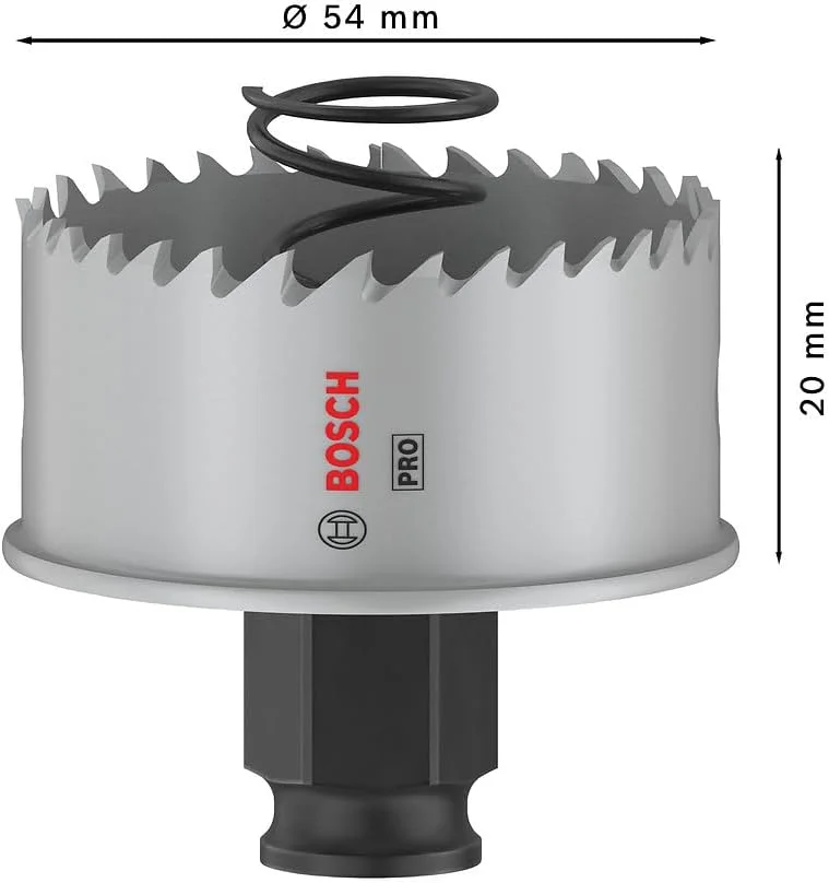 مته گردبر Power Change Plus بوش مخصوص ورق فلز (برای ورق استیل، ورق فولادی، قطر 54 میلی متر، لوازم جانبی حرفه ای دریل های چرخشی)