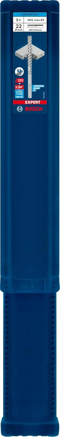 مته چکش تخریب 5x Expert SDS max-8X بوش پروفشنال (Ø 22,00x520 میلی متر، لوازم جانبی چکش تخریب)