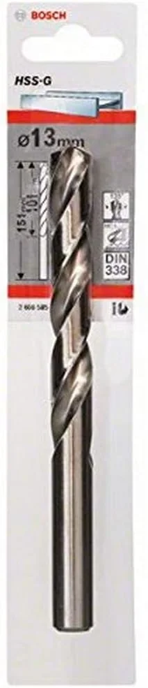 مته فلز HSS-G بوش 2608585942، ۱۳ میلی‌متر در ۱۰۱ میلی‌متر در ۱۵۱ میلی‌متر