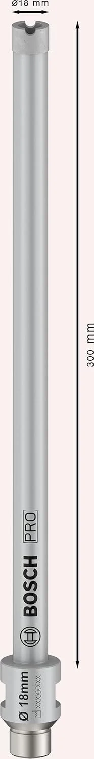 مته الماسه سوراخکاری بتن بوش مدل PRO، مناسب برای اتصال G 1/2 اینچ و مته های الماسه (مناسب برای بتن و بتن مسلح، قطر 18 میلی متر، لوازم جانبی حرفه ای مته الماسه)