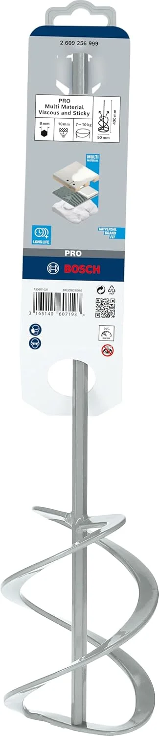 همزن سبدی بوش مدل WK 90 S (قطر همزن: 90 میلی متر، مقدار اختلاط: 1-10 کیلوگرم، لوازم جانبی دریل چرخشی)