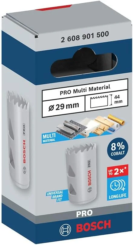 Bosch 1 x PRO اره گردبر چند منظوره (برای چوب نرم، دیوار خشک، قطر 29 میلی متر، لوازم جانبی حرفه ای دریل/پیچ گوشتی)