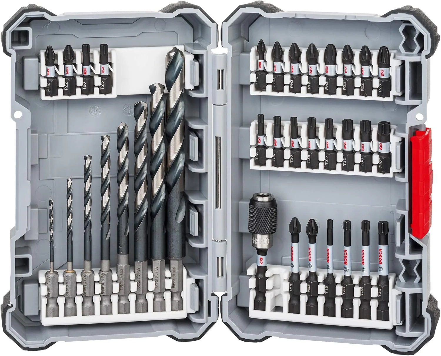 مجموعه 35 عددی مته HSS و سری پیچ گوشتی Impact Control بوش پروفشنال (Pick and Click, HEX-9، لوازم جانبی برای درایورهای ضربه ای)