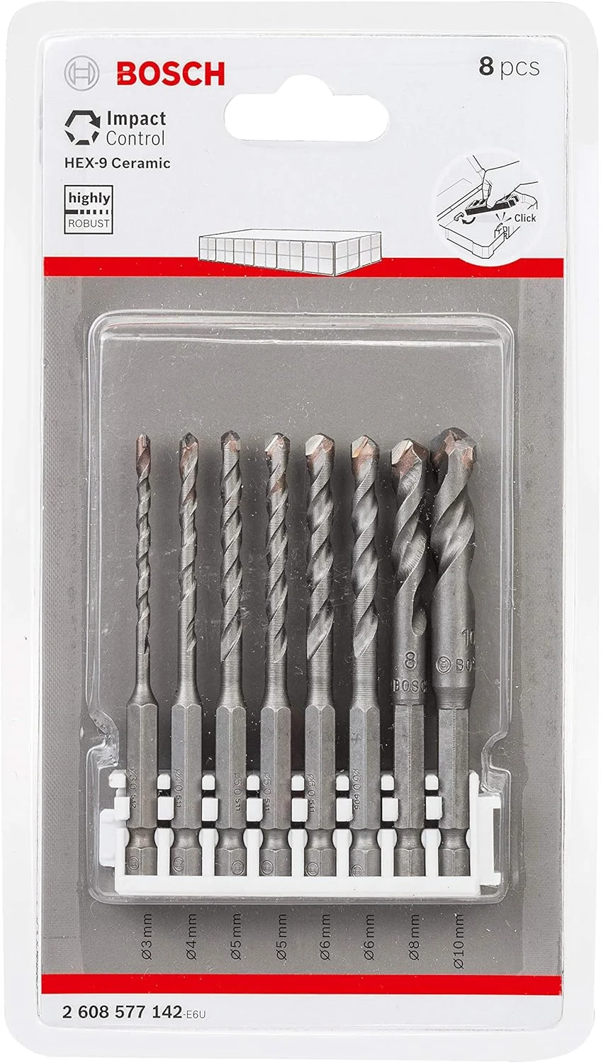 مجموعه مته سرامیک 8 عددی بوش پروفشنال 2608577142 (کاشی، چینی و سرامیک، پیک اند کلیک، HEX-9، لوازم جانبی برای درایورهای ضربه ای) مجموعه مته سرامیک 8 عددی بوش پروفشنال 2608577142 (کاشی، چینی و سرامیک، پیک اند کلیک، HEX-9، لوازم جانبی برای درایورهای ضربه ای)