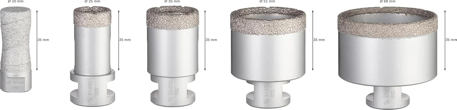 مجموعه 5 عددی مته های الماسه خشک سرعت بوش پروفشنال، بهترین برای سرامیک (برای سرامیک، لوازم جانبی سنگ فرز) مجموعه 5 عددی مته های الماسه خشک سرعت بوش پروفشنال، بهترین برای سرامیک (برای سرامیک، لوازم جانبی سنگ فرز)