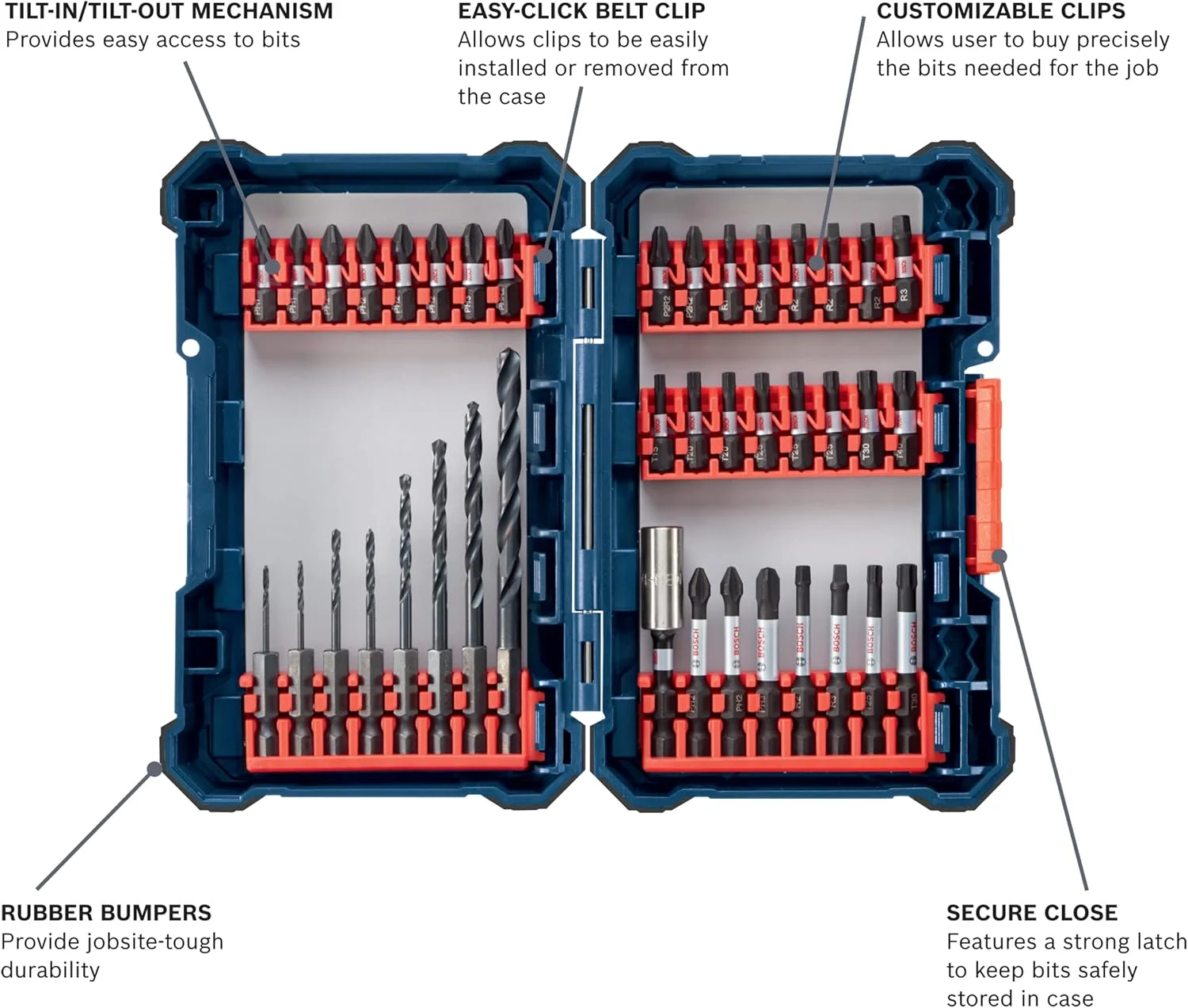 مجموعه ۴۰ عددی دریل و پیچ گوشتی بوش مدل DDMS40