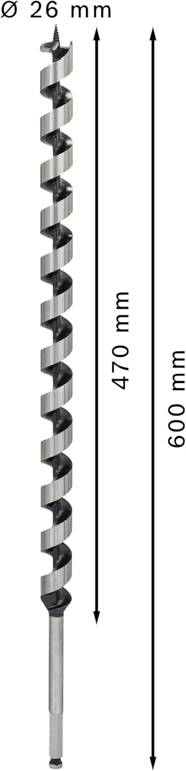 مته برگی چوب بوش 1x PRO (برای چوب نرم، چوب سخت، Ø 26,00 میلی متر، لوازم جانبی حرفه ای دریل/پیچ گوشتی چرخشی)