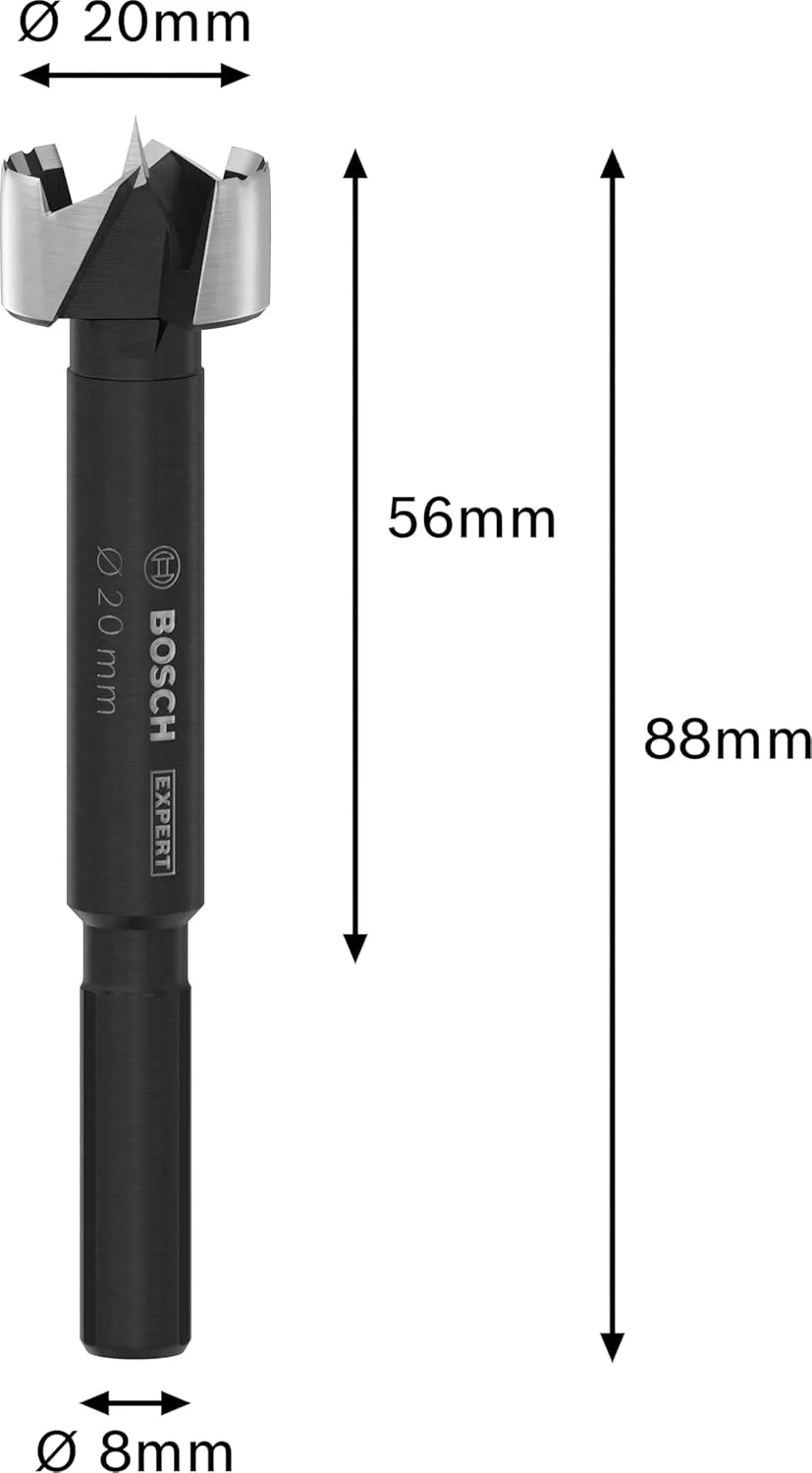 مته گازور چوب بوش مدل Expert، مناسب چوب نرم و سخت، قطر 20 میلی متر، لوازم جانبی حرفه ای دریل و پیچ گوشتی