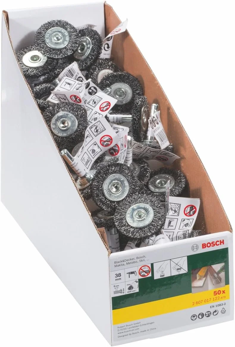 برس دیسکی بوش (قطر 38 میلی متر، سیم موج دار، لوازم جانبی برای دریل)