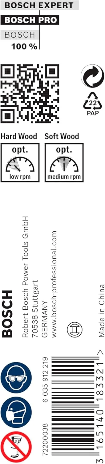 مته برگی چوب بوش 1x PRO (برای چوب نرم، چوب سخت، Ø 8,00 میلی متر، لوازم جانبی حرفه ای دریل/پیچ گوشتی های چرخشی)