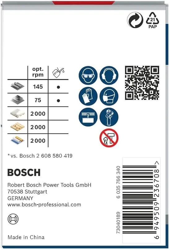 مته گردبر چند منظوره بوش سری PRO (مناسب چوب نرم، دیوار خشک، قطر 59 میلی متر، لوازم جانبی حرفه ای دریل/پیچ گوشتی)