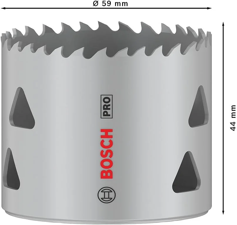 مته گردبر چند منظوره بوش سری PRO (مناسب چوب نرم، دیوار خشک، قطر 59 میلی متر، لوازم جانبی حرفه ای دریل/پیچ گوشتی)