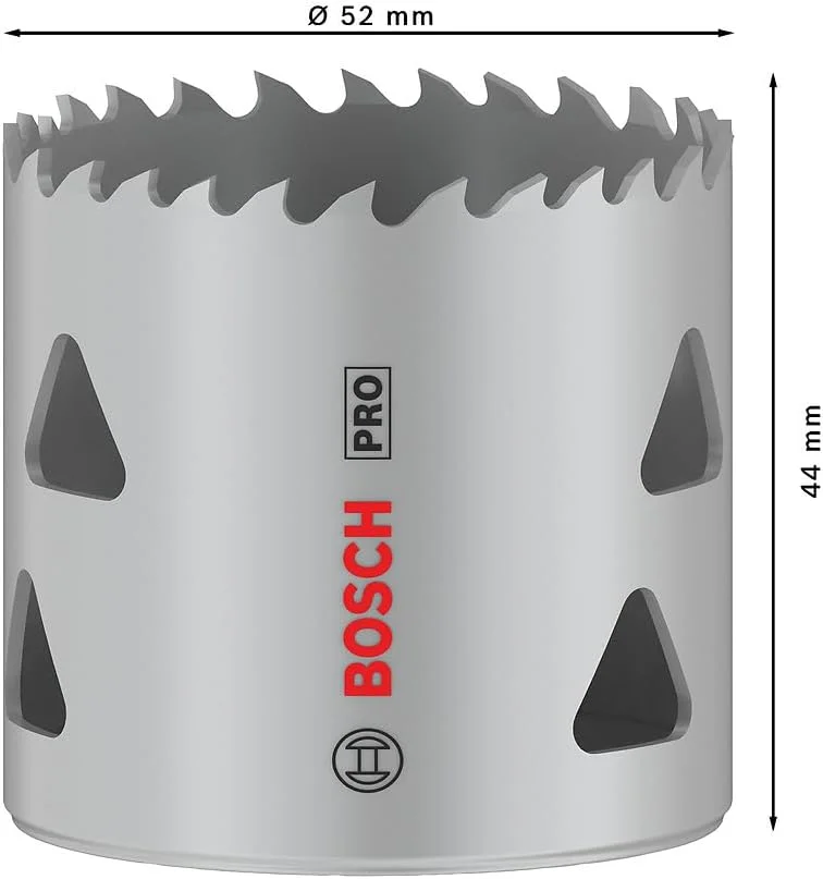 Bosch 1 عدد اره گردبر چند منظوره PRO (برای چوب نرم، دیوار خشک، قطر 52 میلی متر، لوازم جانبی حرفه ای دریل/پیچ گوشتی)