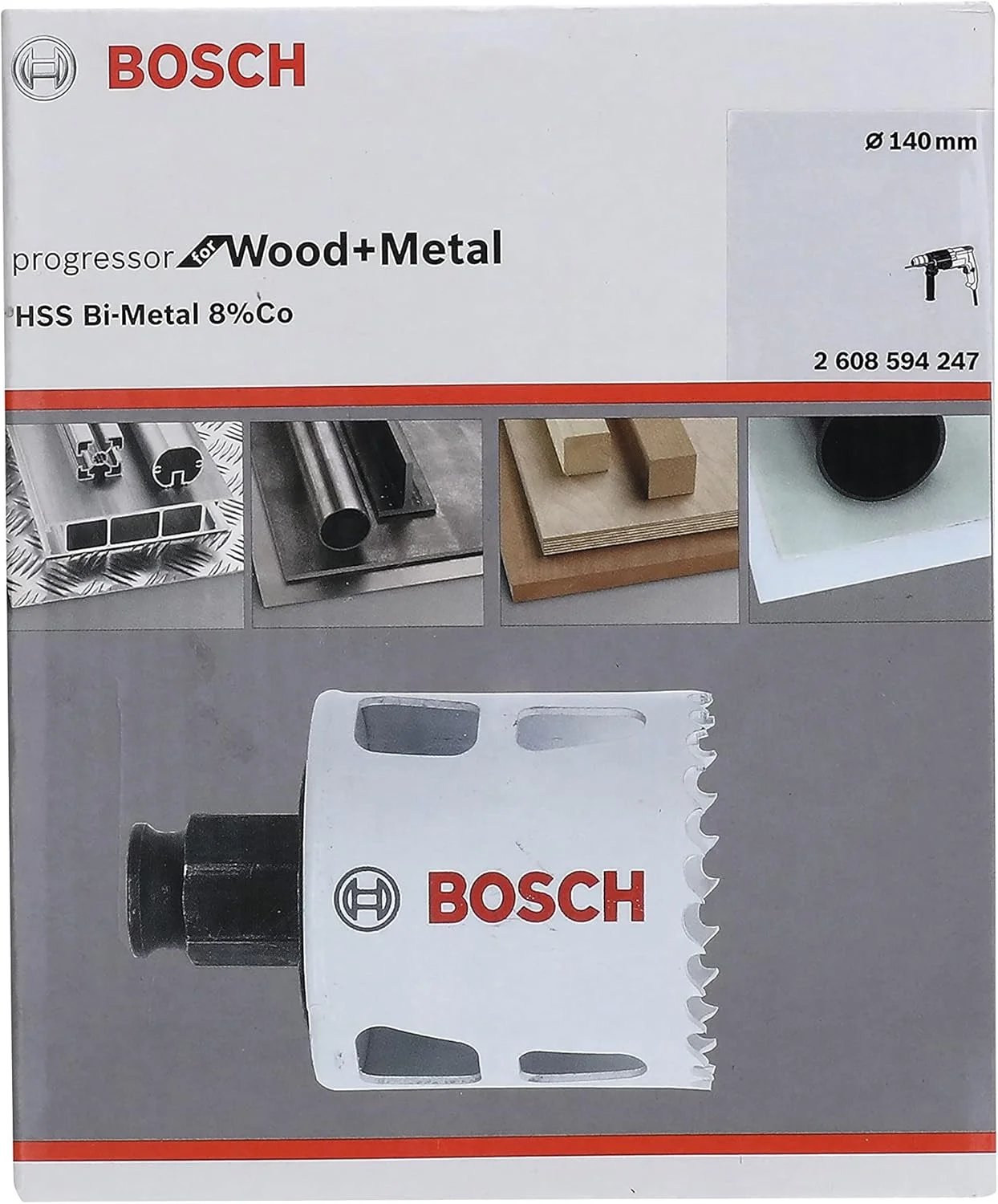 مته گردبر پیشرو چوب و فلز بوش پروفشنال (چوب و فلز، Ø 177 میلی متر، لوازم جانبی دریل)