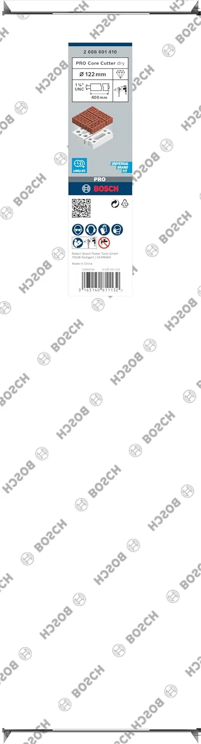 مته الماسه خشک بوش مدل 2608601410، 0 ولت، نقره ای، 122 x 400 میلی متر مته الماسه خشک بوش مدل 2608601410، 0 ولت، نقره ای، 122 x 400 میلی متر