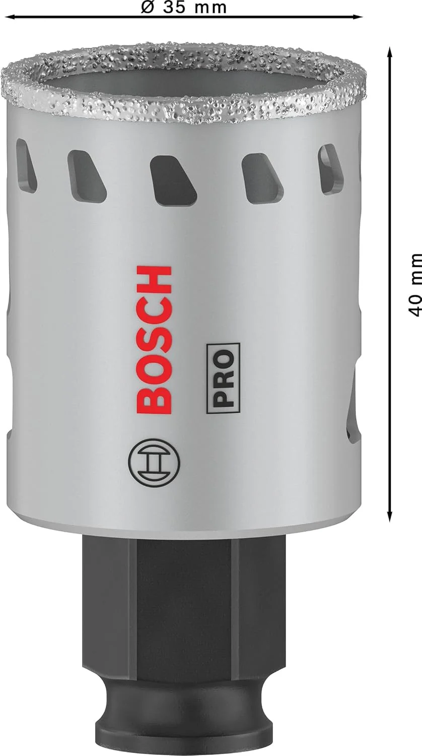 مته گردبر الماسه سرامیک بُش مدل Power Change Plus مناسب برای سرامیک سخت و نرم، قطر 35 میلی متر، لوازم جانبی حرفه ای دریل/پیچ گوشتی مته گردبر الماسه سرامیک بُش مدل Power Change Plus مناسب برای سرامیک سخت و نرم، قطر 35 میلی متر، لوازم جانبی حرفه ای دریل/پیچ گوشتی