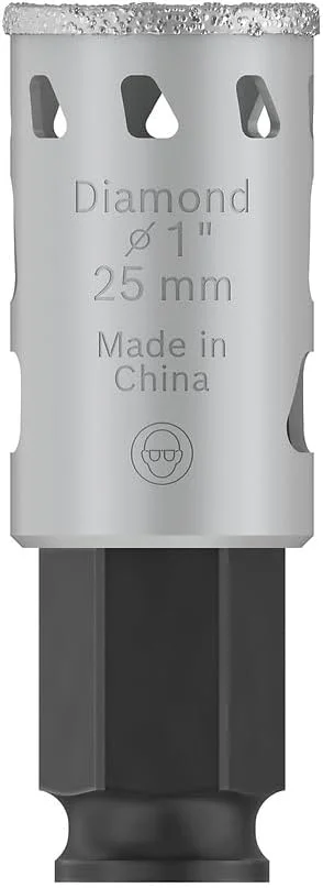 مته گردبر الماسه سرامیک بُش مدل Power Change Plus، مناسب برای سرامیک سخت و نرم، قطر 25 میلی متر، لوازم جانبی حرفه ای دریل/پیچ گوشتی مته گردبر الماسه سرامیک بُش مدل Power Change Plus، مناسب برای سرامیک سخت و نرم، قطر 25 میلی متر، لوازم جانبی حرفه ای دریل/پیچ گوشتی