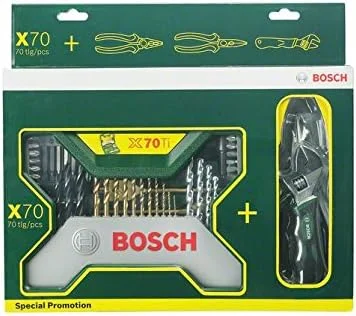 مجموعه مته و سری پیچ گوشتی تیتانیومی یونیورسال X-Line بوش مدل 2607017197 - سبز/خاکستری (70 قطعه) مجموعه مته و سری پیچ گوشتی تیتانیومی یونیورسال X-Line بوش مدل 2607017197 - سبز/خاکستری (70 قطعه)