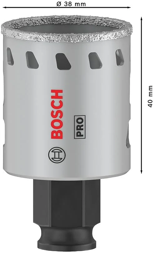 مته گردبر الماسه سرامیک بُش مدل Power Change Plus، مناسب برای سرامیک سخت و نرم، قطر 38 میلی متر، لوازم جانبی حرفه ای دریل/پیچ گوشتی مته گردبر الماسه سرامیک بُش مدل Power Change Plus، مناسب برای سرامیک سخت و نرم، قطر 38 میلی متر، لوازم جانبی حرفه ای دریل/پیچ گوشتی