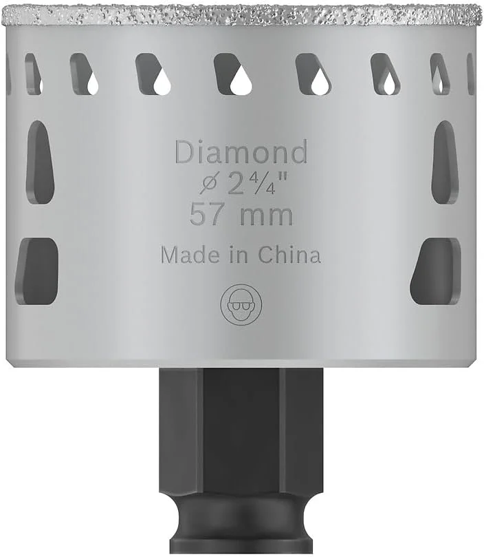 مته گردبر الماسه سرامیک بُش مدل Power Change Plus، مناسب برای سرامیک سخت و نرم، قطر 57 میلیمتر، لوازم جانبی حرفهای دریل/پیچگوشتی مته گردبر الماسه سرامیک بُش مدل Power Change Plus، مناسب برای سرامیک سخت و نرم، قطر 57 میلیمتر، لوازم جانبی حرفهای دریل/پیچگوشتی