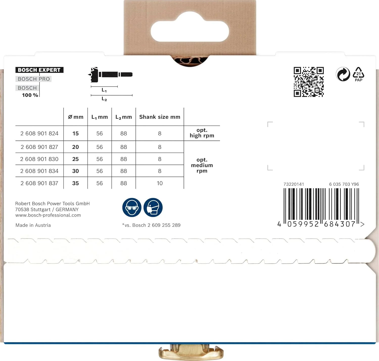 مجموعه مته گازور چوب 5X Expert بوش (مناسب چوب نرم، چوب سخت، Ø 15.0، 20.0، 25.0، 30.0، 35.0 میلی متر، لوازم جانبی حرفه ای دریل، پیچ گوشتی)