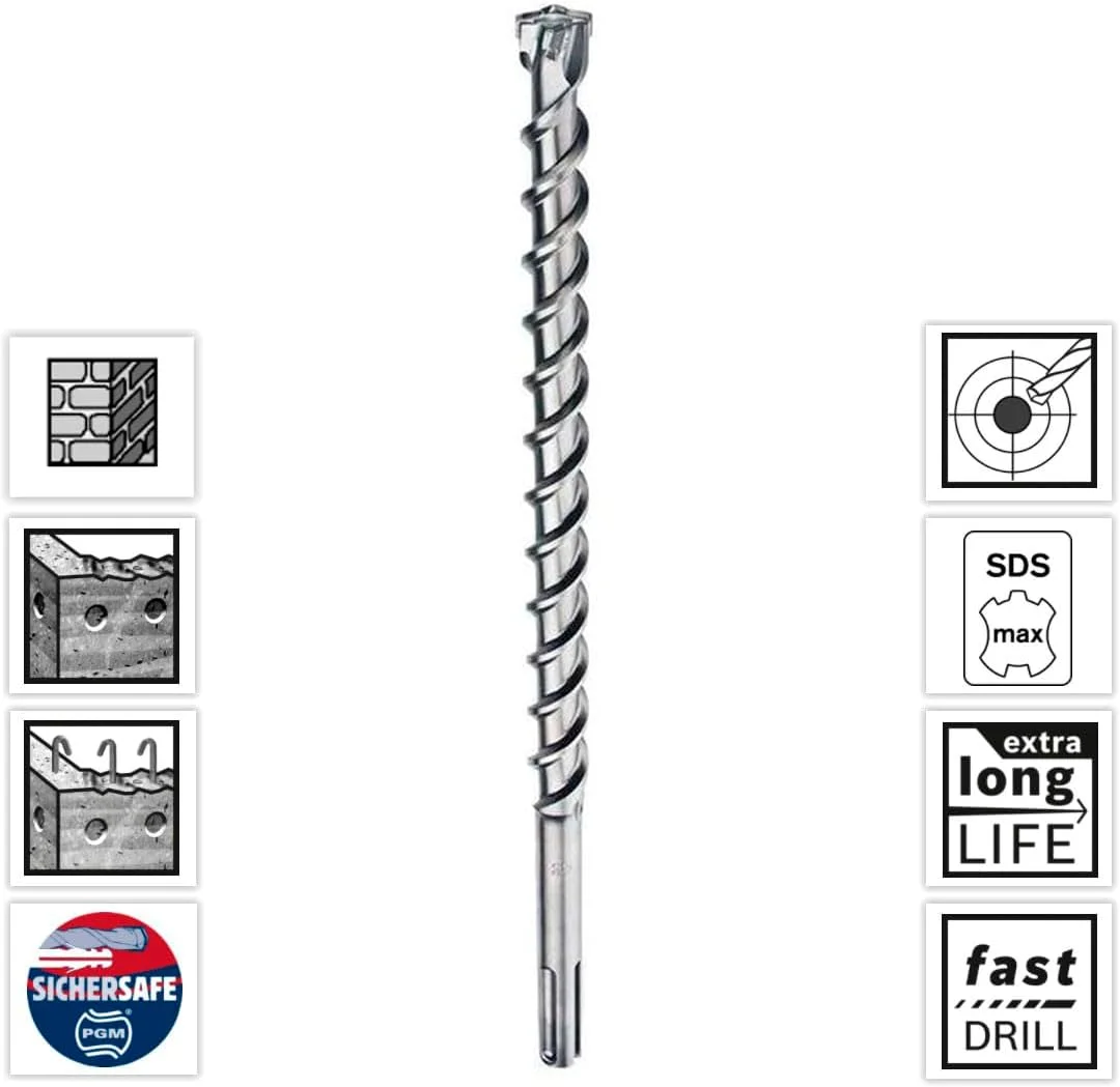 مته چکشی بوش پروفشنال 2608578606 SDS max-8X برای دریل های چکشی قطر 14 میلی متر طول کارکرد 200 میلی متر مته چکشی بوش پروفشنال 2608578606 SDS max-8X برای دریل های چکشی قطر 14 میلی متر طول کارکرد 200 میلی متر