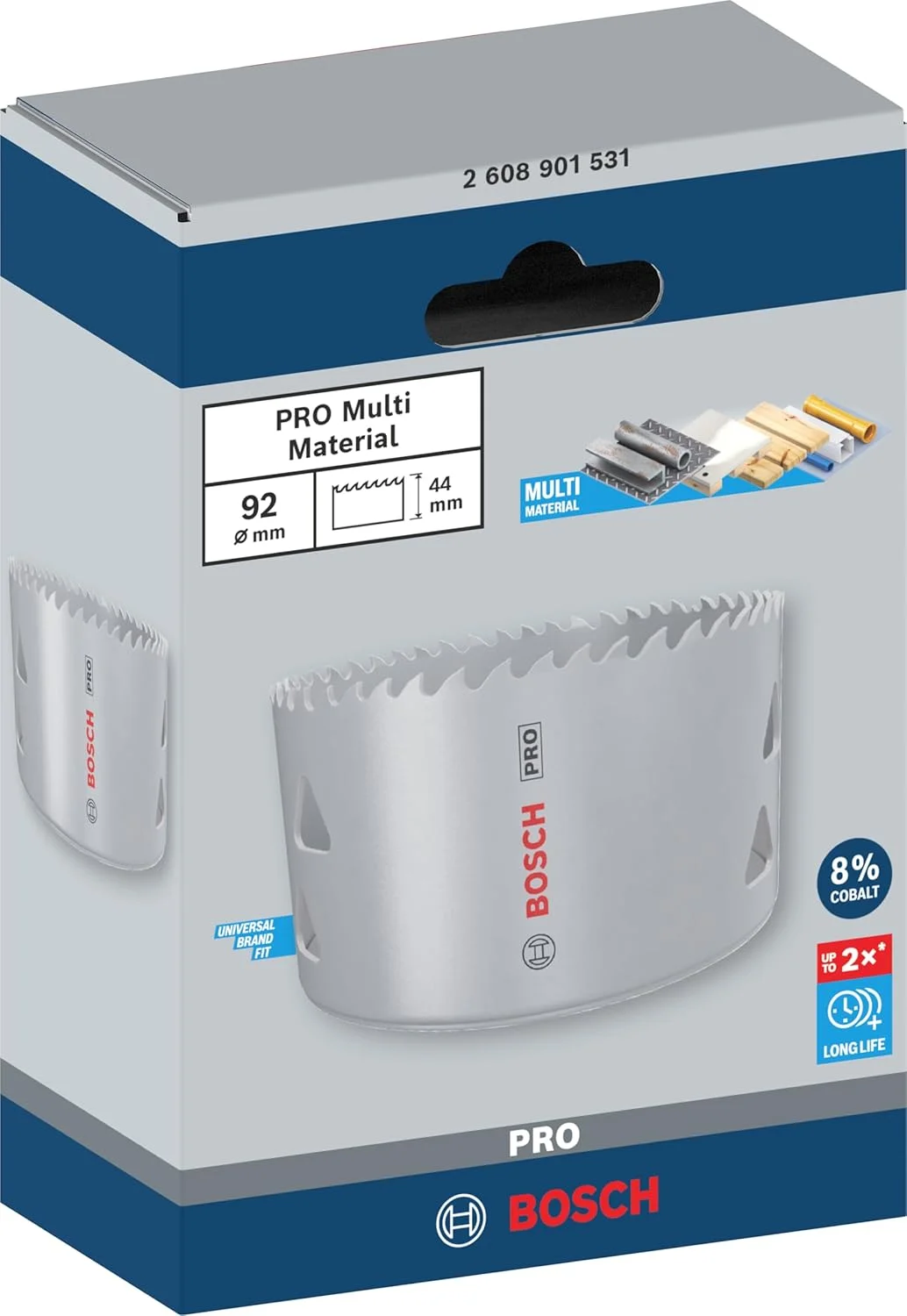 Bosch 1 x PRO اره گردبر چند منظوره (برای چوب نرم، دیوار خشک، قطر 92 میلی متر، لوازم جانبی حرفه ای دریل/پیچ گوشتی) Bosch 1 x PRO اره گردبر چند منظوره (برای چوب نرم، دیوار خشک، قطر 92 میلی متر، لوازم جانبی حرفه ای دریل/پیچ گوشتی)