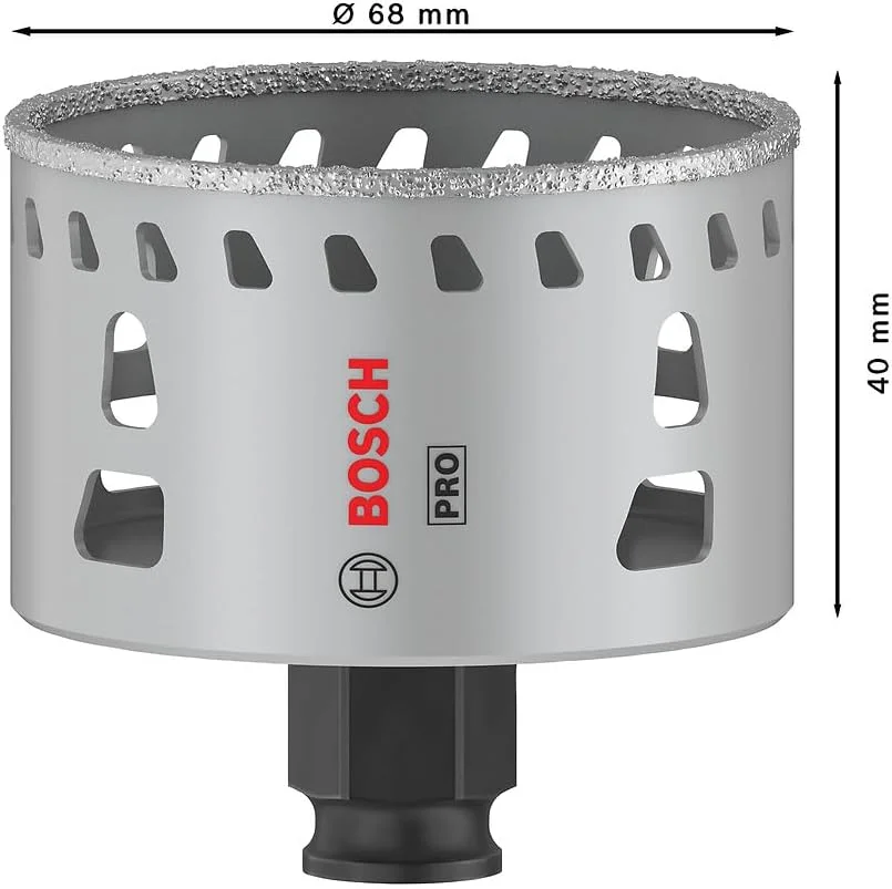 مته گردبر الماسه سرامیک بُش مدل Power Change Plus (مناسب برای سرامیک سخت و نرم، قطر 68 میلیمتر، لوازم جانبی حرفهای دریل/پیچ گوشتی) مته گردبر الماسه سرامیک بُش مدل Power Change Plus (مناسب برای سرامیک سخت و نرم، قطر 68 میلیمتر، لوازم جانبی حرفهای دریل/پیچ گوشتی)