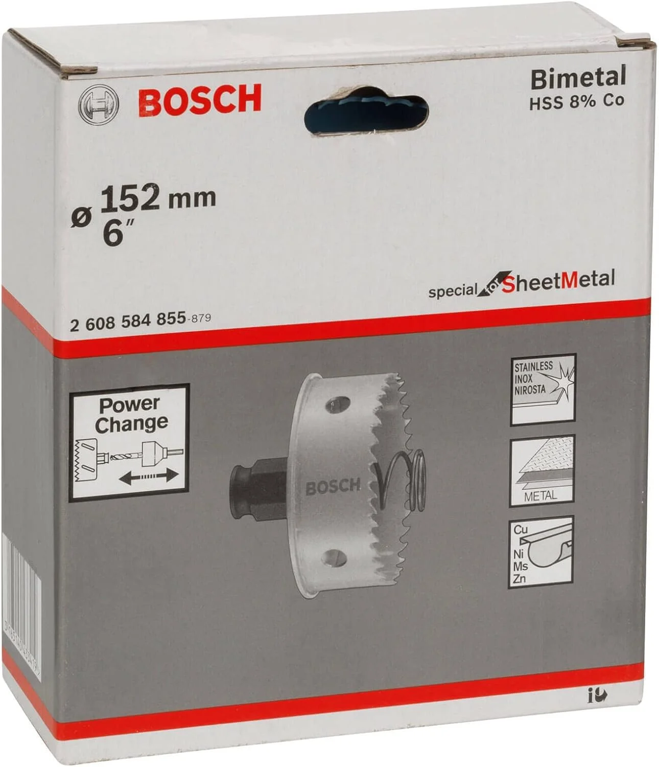 مته گردبر مخصوص ورق فلز بوش پروفشنال (مناسب ورق های استیل و فولادی، قطر 152 میلی متر، لوازم جانبی دریل)