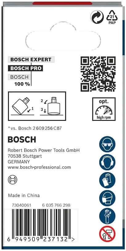 مته گردبر سرامیک بوش مدل Power Change Plus، مناسب برای سرامیک سخت و نرم، قطر 44 میلی متر، لوازم جانبی حرفه ای دریل/پیچ گوشتی، دریل چکشی/پیچ گوشتی