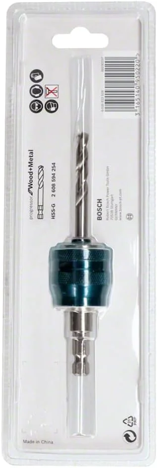 آداپتور Power Change Plus بوش پروفشنال 2608594253 (سوکت 3/8 اینچ، ساق شش گوش، شامل مته HSS-G 7.15 x 85 میلی متر، لوازم جانبی اره گردبر)، GR، سایز