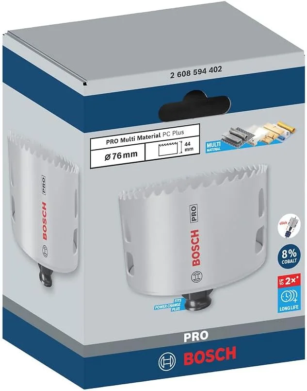 مته گردبر چند منظوره بوش سری PRO مدل Power Change Plus (مناسب چوب نرم، دیوار خشک، قطر 76 میلی متر، لوازم جانبی حرفه ای دریل/پیچ گوشتی) مته گردبر چند منظوره بوش سری PRO مدل Power Change Plus (مناسب چوب نرم، دیوار خشک، قطر 76 میلی متر، لوازم جانبی حرفه ای دریل/پیچ گوشتی)