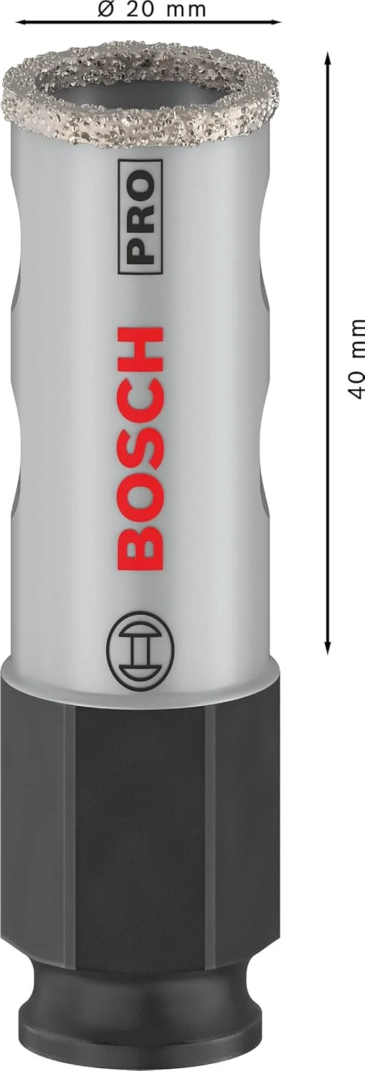 مته گردبر الماسه کاشی و سرامیک بوش مدل Power Change Plus، قطر 19 میلی متر، مناسب برای کاشی سخت و نرم، لوازم جانبی حرفه ای دریل/پیچ گوشتی مته گردبر الماسه کاشی و سرامیک بوش مدل Power Change Plus، قطر 19 میلی متر، مناسب برای کاشی سخت و نرم، لوازم جانبی حرفه ای دریل/پیچ گوشتی