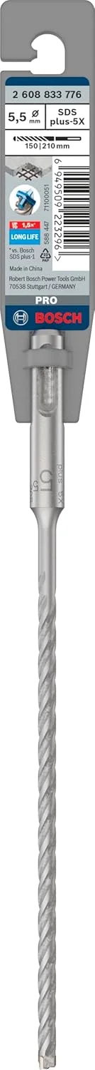 مته بتن کن بوش مدل SDS-PLUS-5X سایز 5.5x150x210