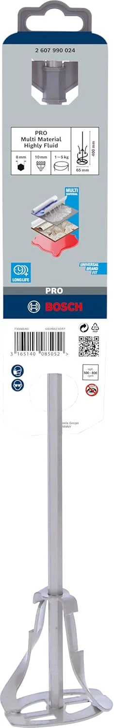 همزن میله ای بوش پروفشنال (قطر همزن: 65 میلی متر، مقدار اختلاط: 1-10 کیلوگرم، لوازم جانبی دریل چرخشی) همزن میله ای بوش پروفشنال (قطر همزن: 65 میلی متر، مقدار اختلاط: 1-10 کیلوگرم، لوازم جانبی دریل چرخشی)