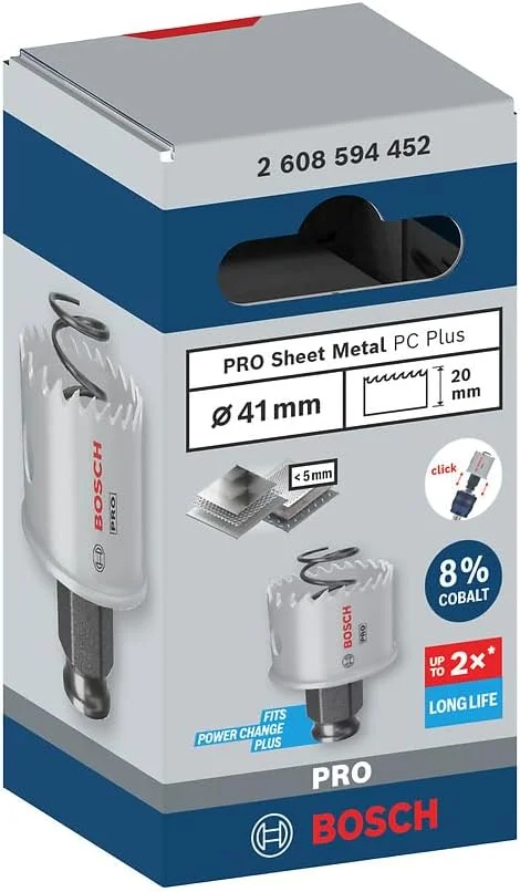 مته گردبر Power Change Plus بوش برای ورق فلز (مناسب ورق استیل، ورق فولادی، قطر 41 میلی متر، لوازم جانبی حرفه ای دریل/پیچ گوشتی) مته گردبر Power Change Plus بوش برای ورق فلز (مناسب ورق استیل، ورق فولادی، قطر 41 میلی متر، لوازم جانبی حرفه ای دریل/پیچ گوشتی)