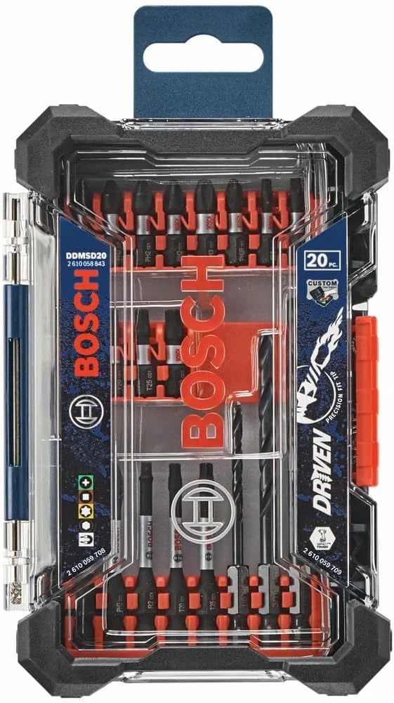 مجموعه 20 عددی دریل/پیچ گوشتی ضربه ای بوش با جعبه سفارشی - DDMSD20 مجموعه 20 عددی دریل/پیچ گوشتی ضربه ای بوش با جعبه سفارشی - DDMSD20