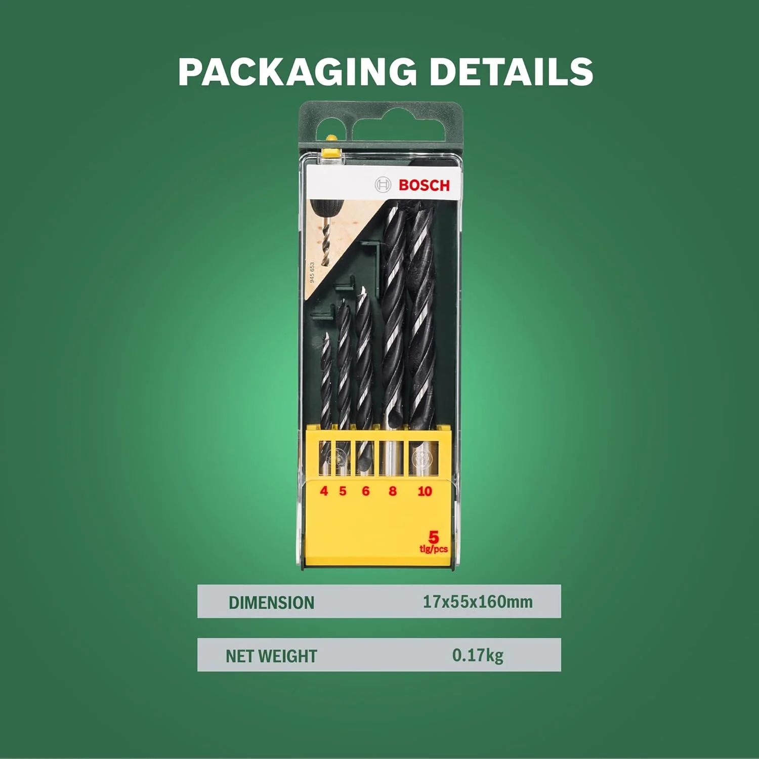 مجموعه 5 عددی مته چوب بوش، 2607019440 مجموعه 5 عددی مته چوب بوش، 2607019440