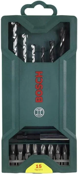 مجموعه مینی ایکس-لاین بوش، 15 قطعه، نقره ای، 45 × 40 × 15 سانتی متر، 2607019579