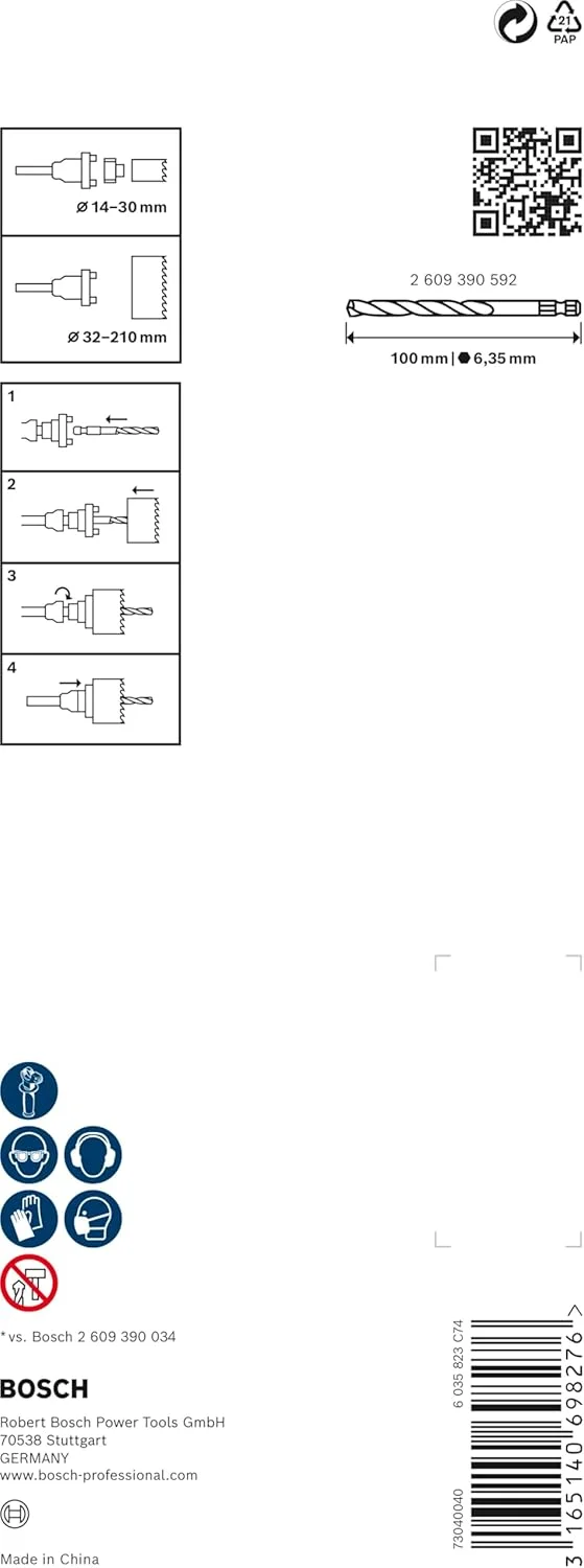 آربور Bosch 1x PRO Q-Lock با سوکت SDS Plus برای سیستم تعویض سریع اره گردبر (برای لوله ها و پروفیل های فلزی، پلاستیک، 242 x 109 میلی متر، لوازم جانبی حرفه ای دریل چکشی چرخشی) آربور Bosch 1x PRO Q-Lock با سوکت SDS Plus برای سیستم تعویض سریع اره گردبر (برای لوله ها و پروفیل های فلزی، پلاستیک، 242 x 109 میلی متر، لوازم جانبی حرفه ای دریل چکشی چرخشی)