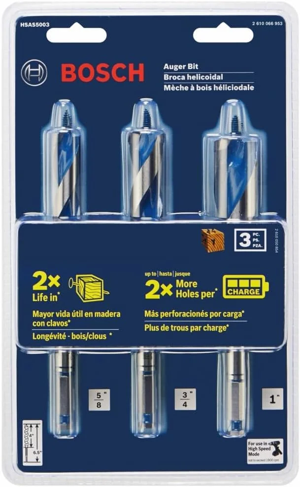 مجموعه مته مارپیچی 3 عددی بوش مدل HSAS5003 با سرعت بالا، سایز 6-1/2 اینچ مجموعه مته مارپیچی 3 عددی بوش مدل HSAS5003 با سرعت بالا، سایز 6-1/2 اینچ