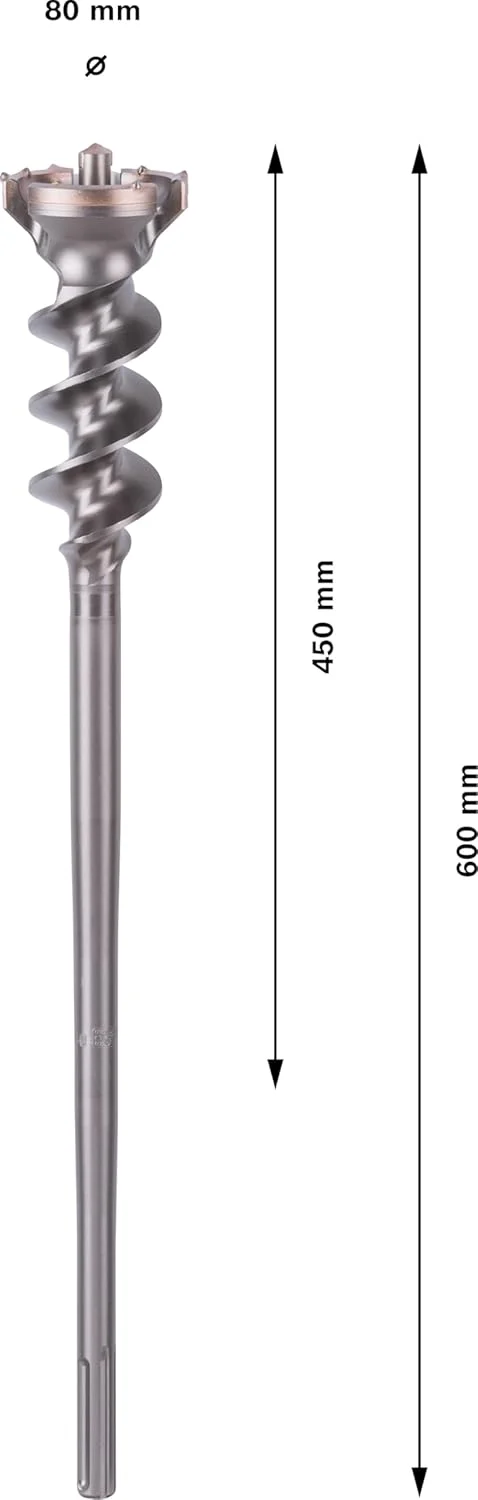قلم نوک تیز SDS-Max-9 بوش پروفشنال 1618596461، 80x450x600 میلی متر