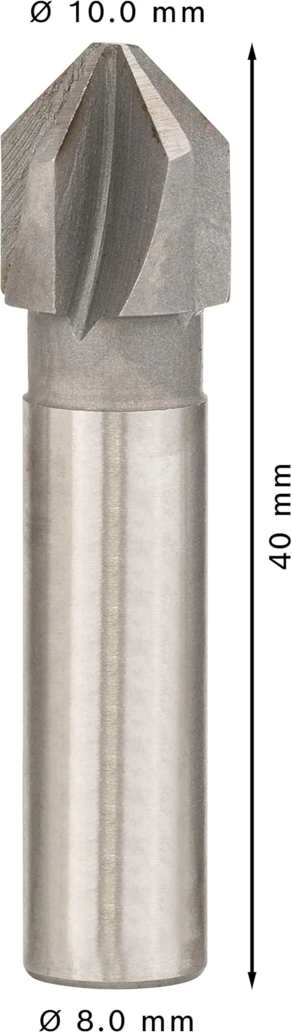 مته خزینه Bosch 2608596665، 10 میلی متر، M5، 40 میلی متر، 8 میلی متر، نقره ای