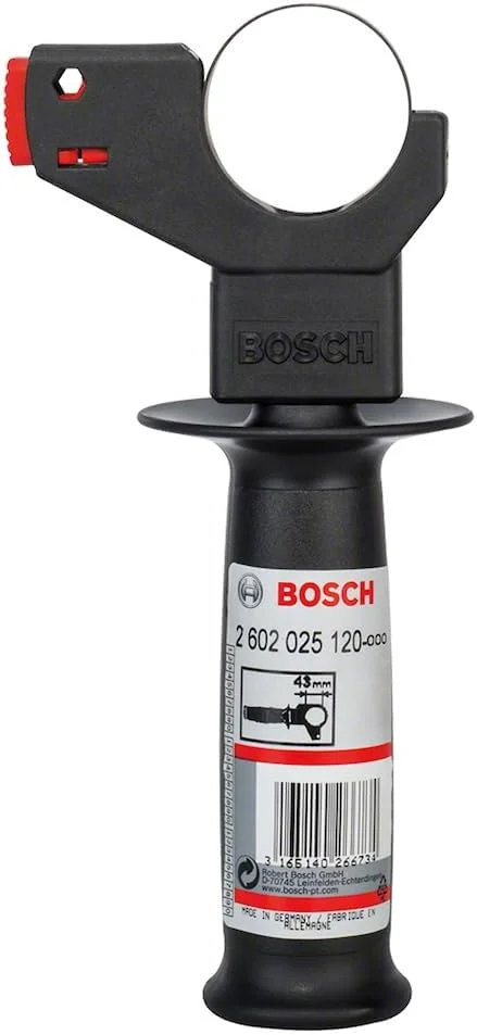 دسته بوش مدل 2602025120 مناسب دریل چکشی GSB 22-2، ابعاد 45x40x25 سانتی‌متر، مشکی/قرمز