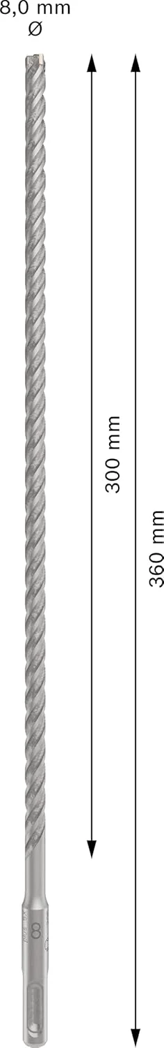 مته SDS Plus-5 X: 8 x 300 x 360 (5 عدد)