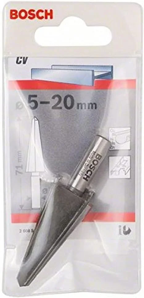 مته مخروطی فلزکاری بوش پروفشنال 2608596669، کروم وانادیوم، نقره ای، 5-20 میلی متر