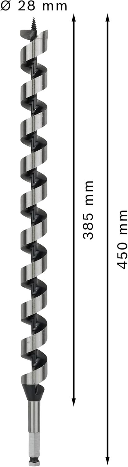 مته برگی چوب بوش پروفشنال 2608597650، شش گوش، مشکی/نقره ای، 28 x 360 x 450 میلی متر مته برگی چوب بوش پروفشنال 2608597650، شش گوش، مشکی/نقره ای، 28 x 360 x 450 میلی متر