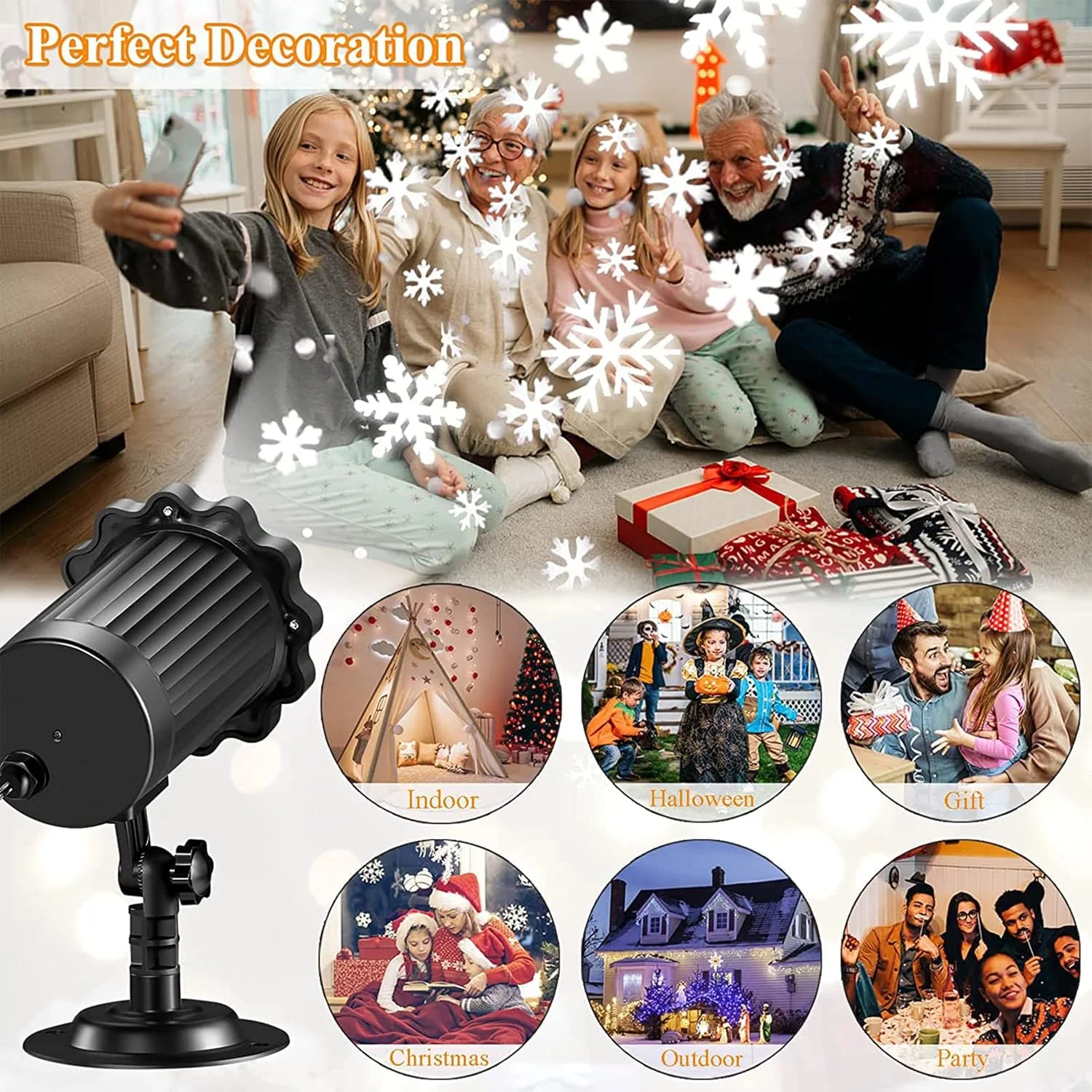 چراغ های پروژکتور کریسمس، چراغ های ال ای دی تزئینی کریسمس پروژکتور دانه برف، کولاک متحرک چرخشی با تایمر از راه دور، ضد آب داخلی/خارجی برای تزئین باغ کریسمس (02) چراغ های پروژکتور کریسمس، چراغ های ال ای دی تزئینی کریسمس پروژکتور دانه برف، کولاک متحرک چرخشی با تایمر از راه دور، ضد آب داخلی/خارجی برای تزئین باغ کریسمس (02)